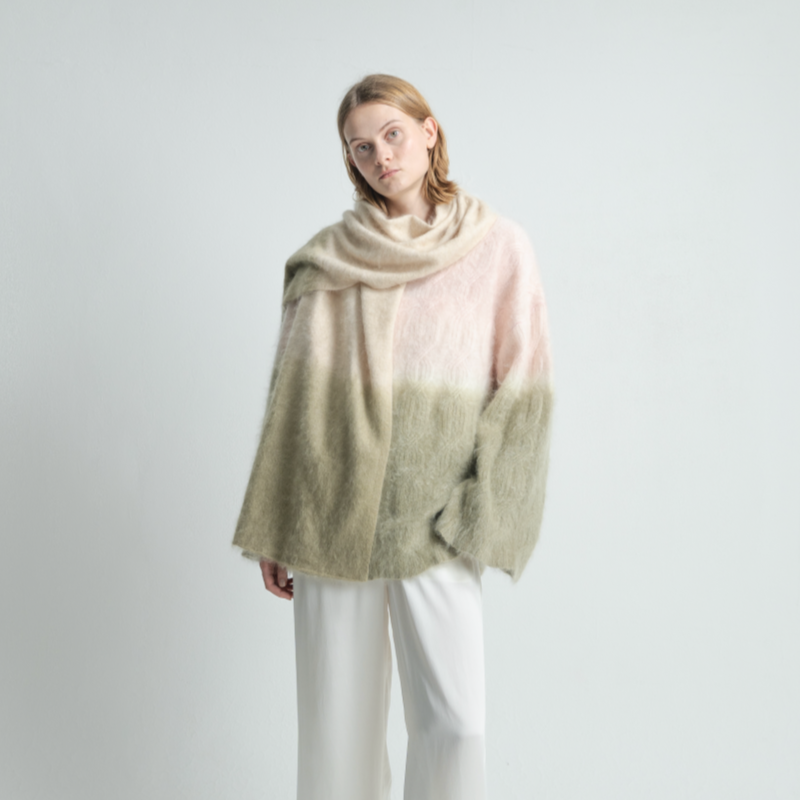 Plant Dye Japanese brushing Cashmere Top