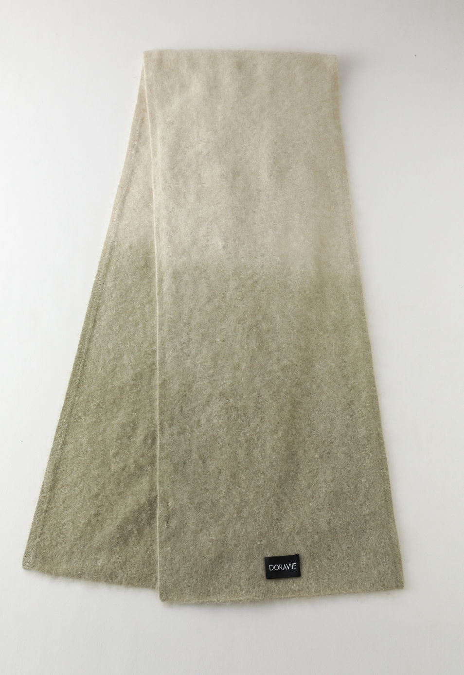 Plant Dye Japanese brushing Cashmere Scarf - Grey