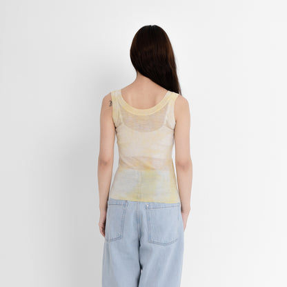 Plant Dye Ultrafine Wool Tank Top - Yellow