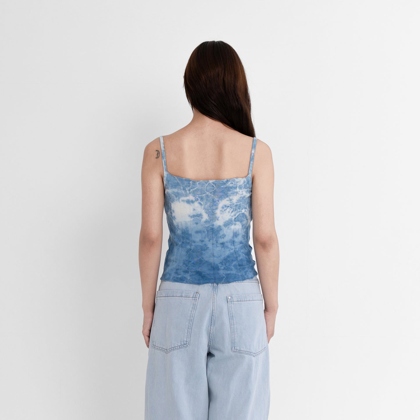 Plant dye Eco-cotton Tank Top - Blue