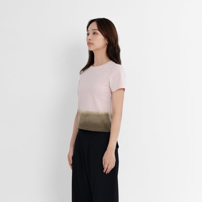 Plant Dye Supima Cotton Crop T-shirt - Pink