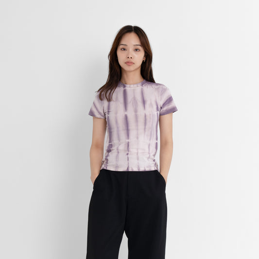 Plant Dye Supima Cotton Crop T-shirt - Purple