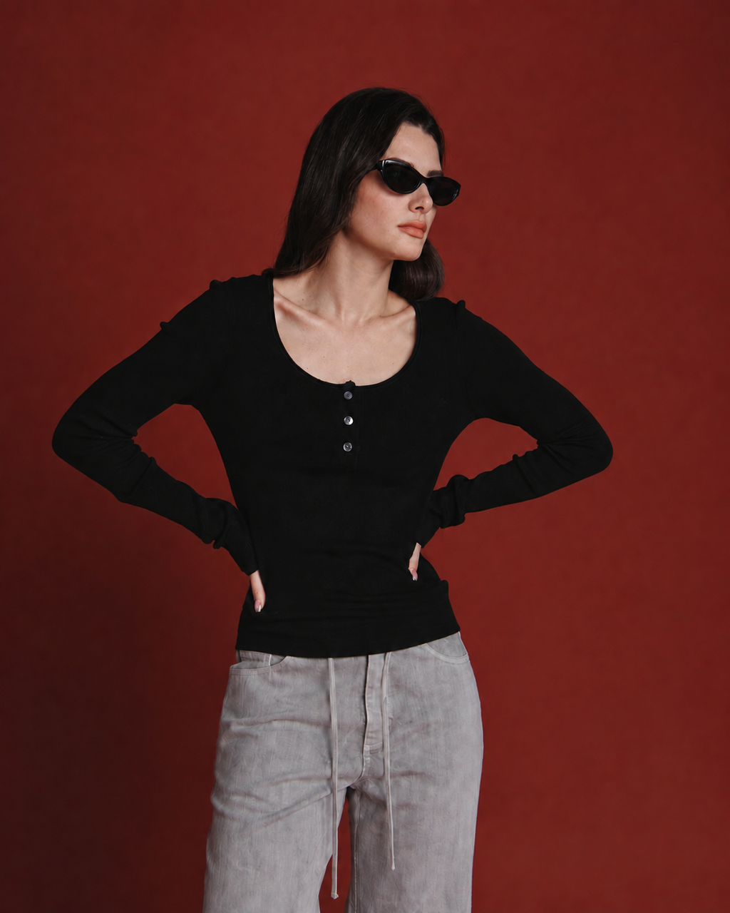 The Seaweed Henley Soft Top
