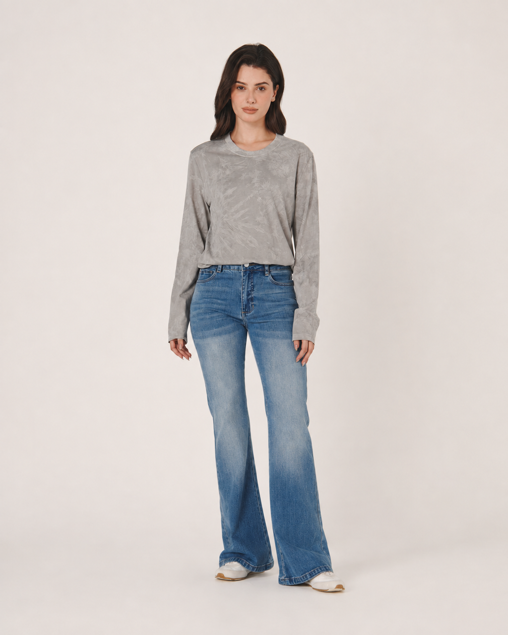 Mineral U-crewneck Long-sleeve T-shirt Grey