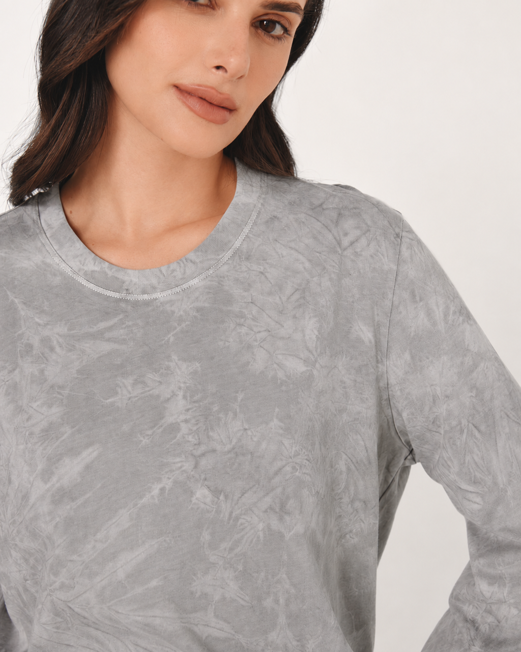 Mineral U-crewneck Long-sleeve T-shirt Grey