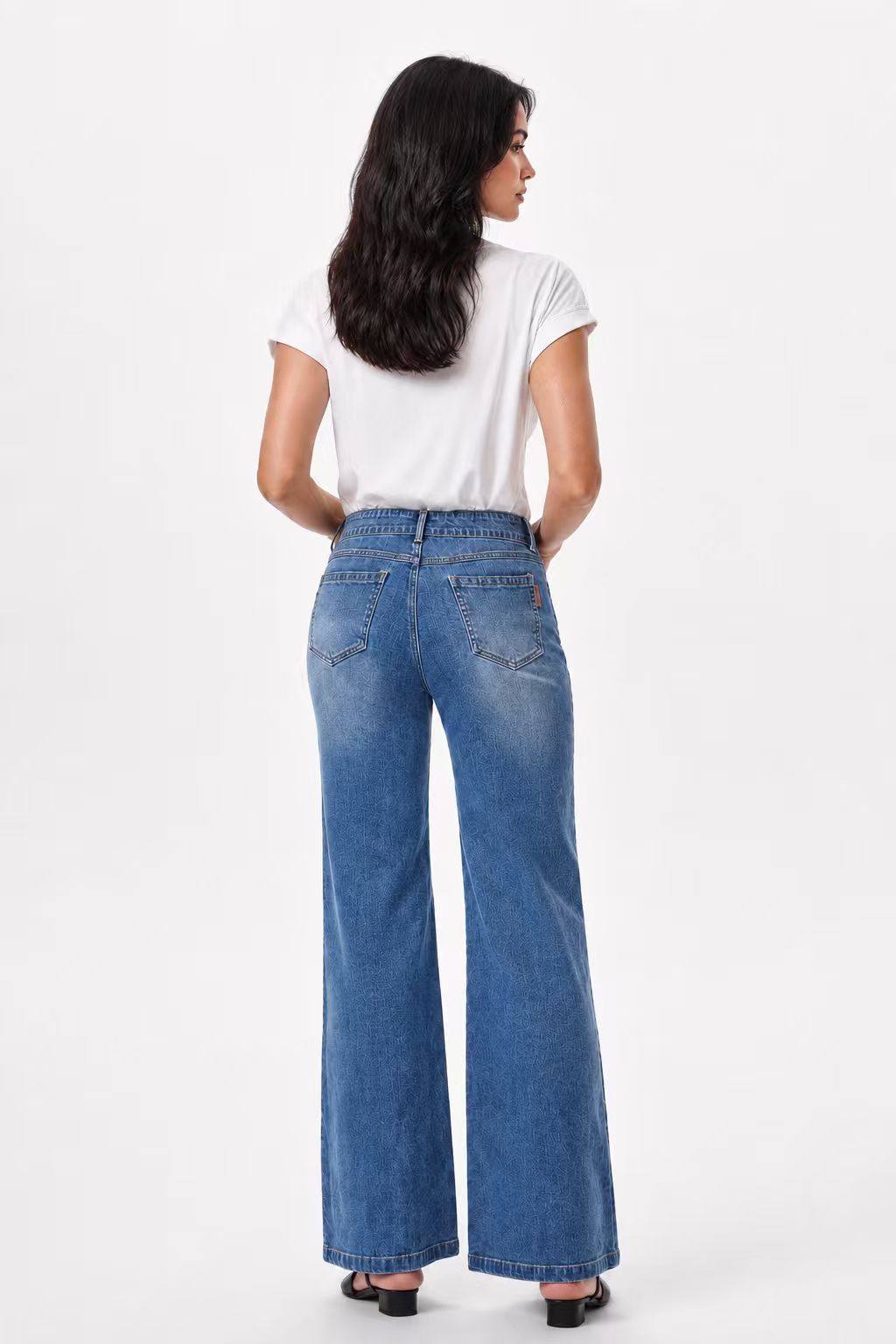 Shaping Wide Leg Jean Blue