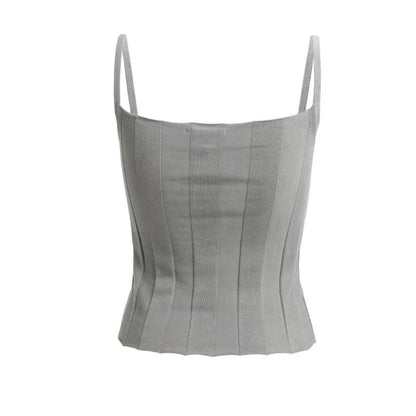 Plant dye Eco-cotton Tank Top - L.Gray