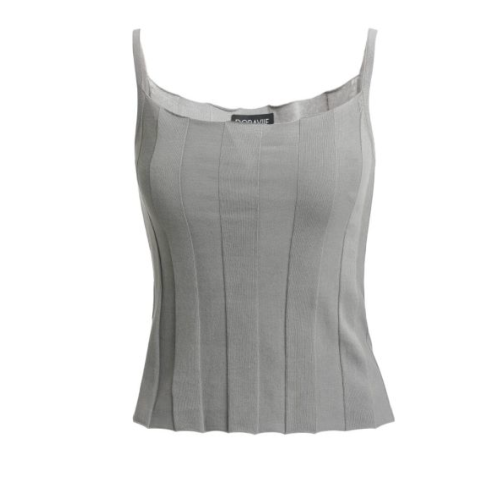 Plant dye Eco-cotton Tank Top - L.Gray