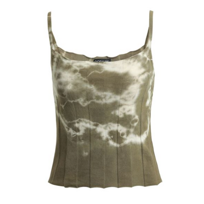 Plant dye Eco-cotton Tank Top - Khaki