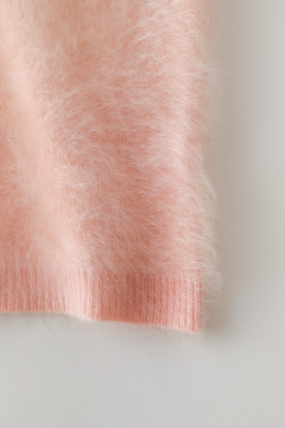 Plant Dye Japanese brushing Cashmere Vest - Pink