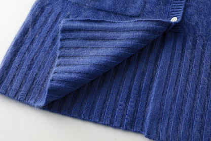 Japanese brushing Cashmere Jacket - Indigo