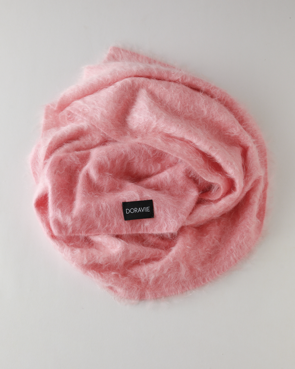 Plant Dye Japanese brushing Cashmere Scarf - Pink