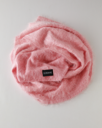 Plant Dye Japanese brushing Cashmere Scarf - Pink