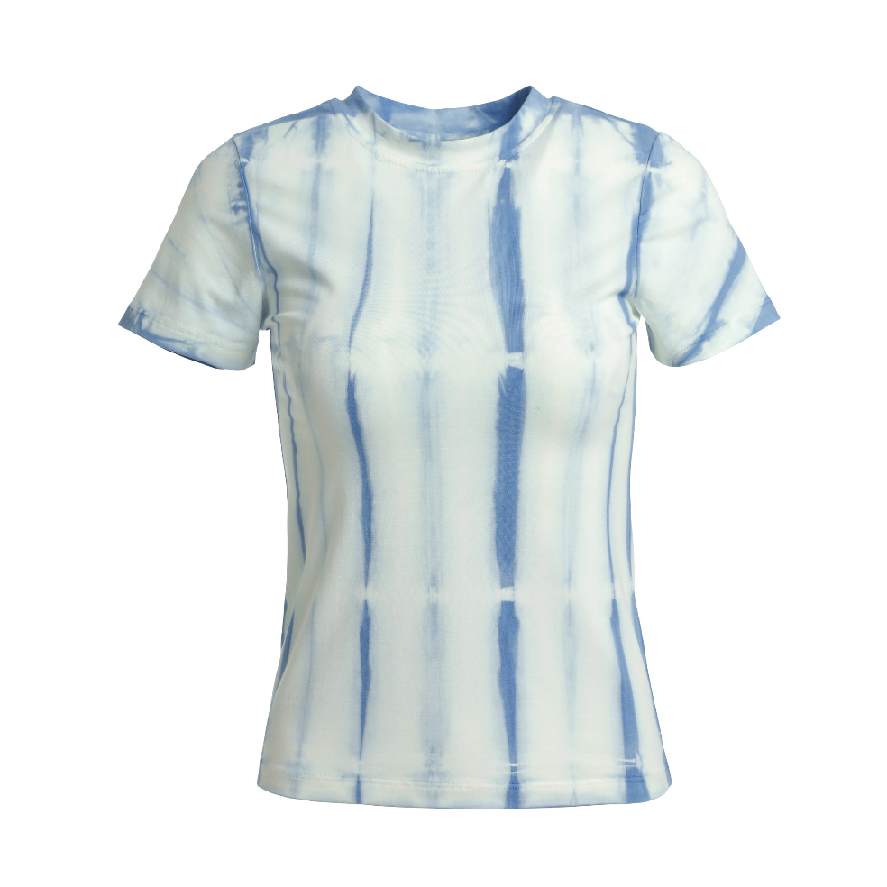 Plant Dye Supima Cotton Crop T-shirt - Blue