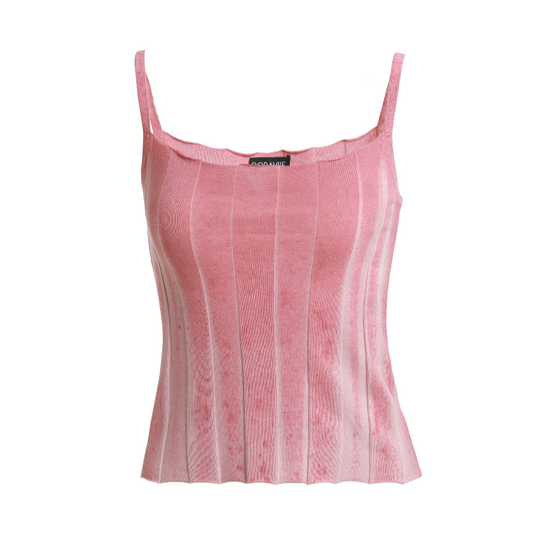 Plant dye Eco-cotton Tank Top - Rose Pink