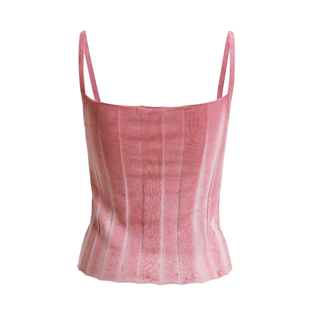 Plant dye Eco-cotton Tank Top - Rose Pink