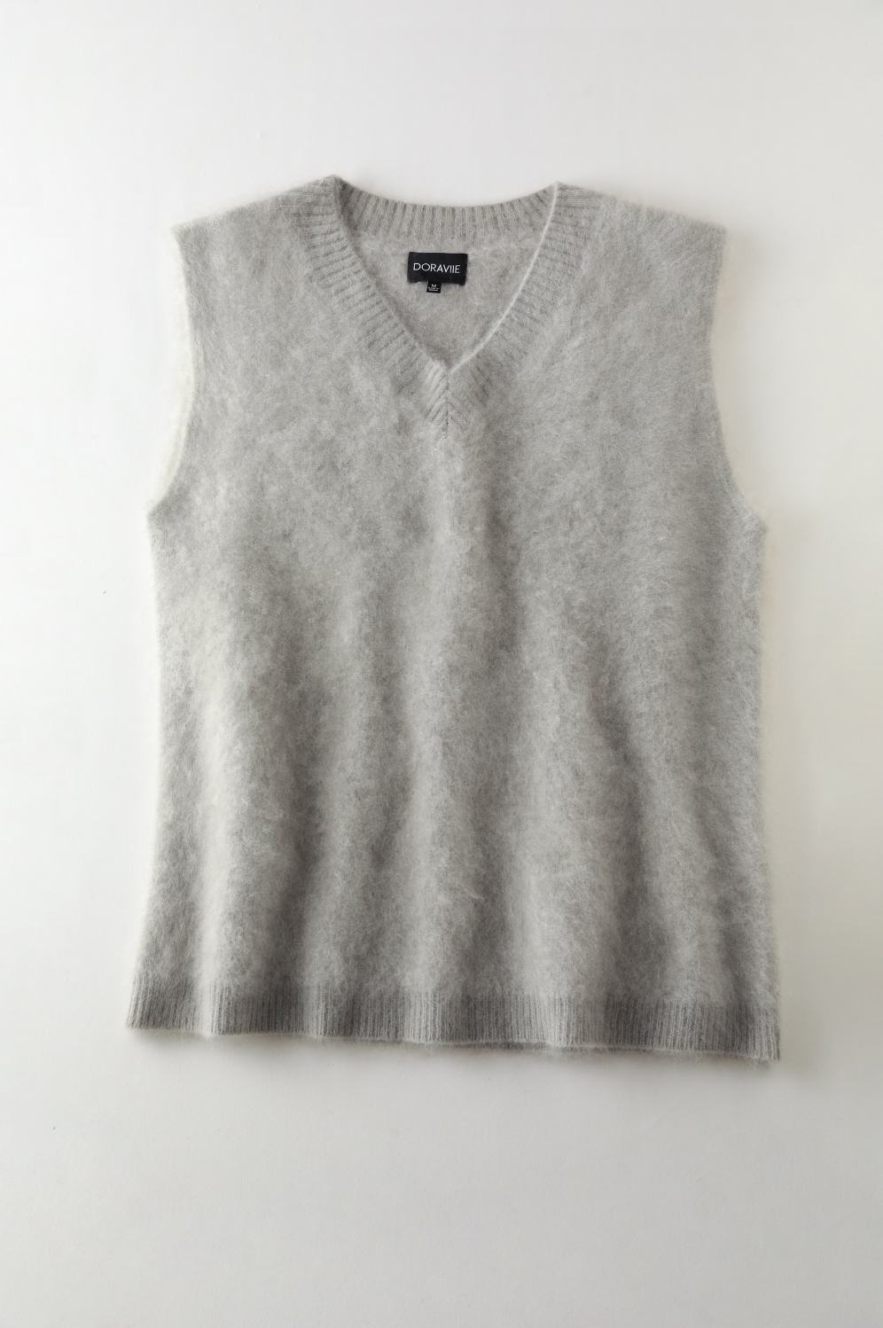 Plant Dye Japanese brushing Cashmere Vest - Grey