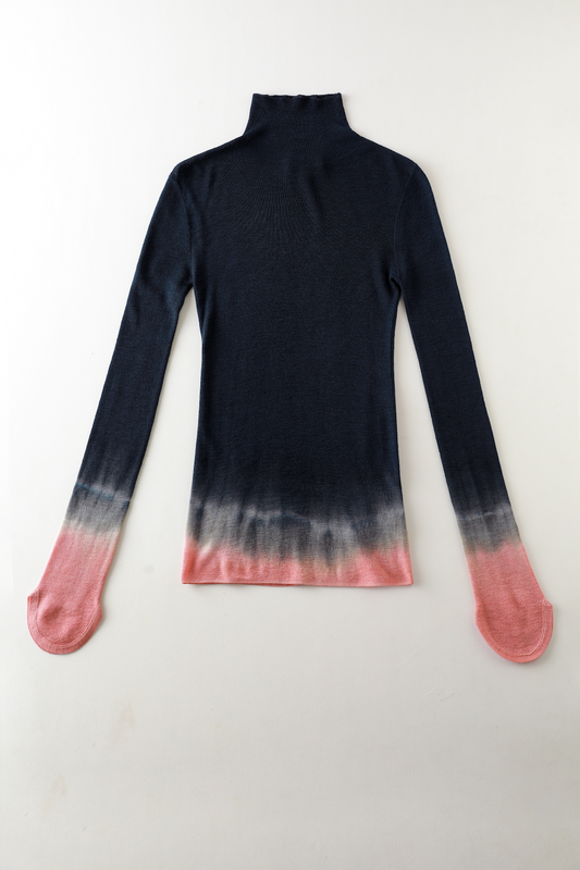 Plant Dye Ultrafine Wool High-neck Top