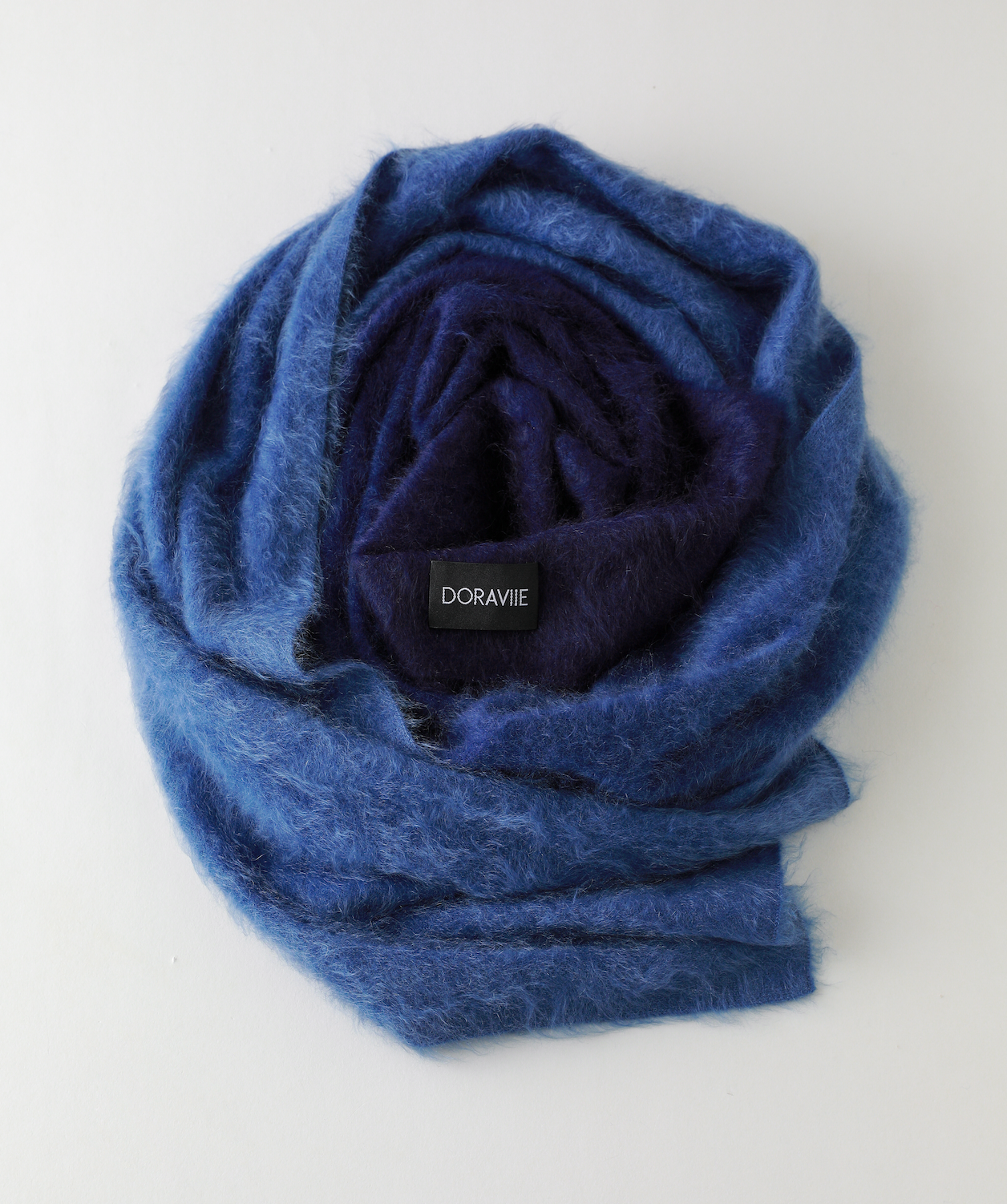 Plant Dye Japanese brushing Cashmere Scarf - Indigo