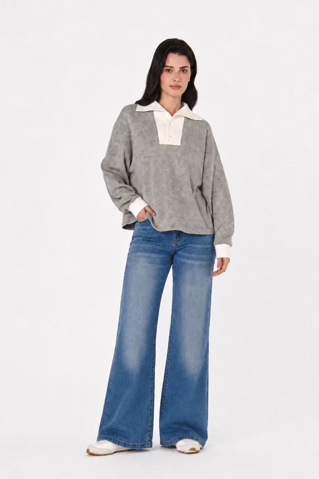 Shaping Wide Leg Jean Blue